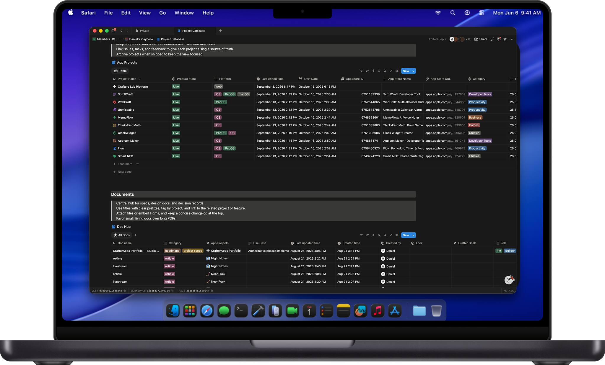 The Foundry connected Notion databases