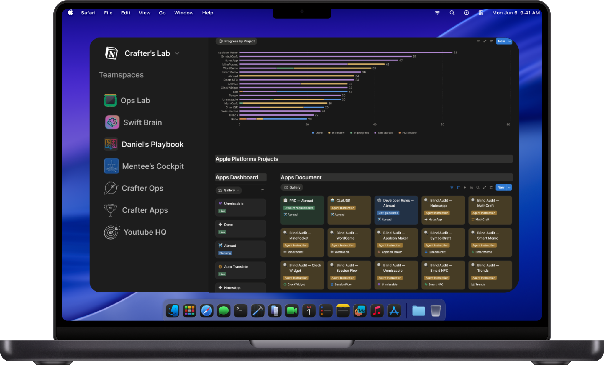 Crafter’s Lab Playbook Notion workspace preview