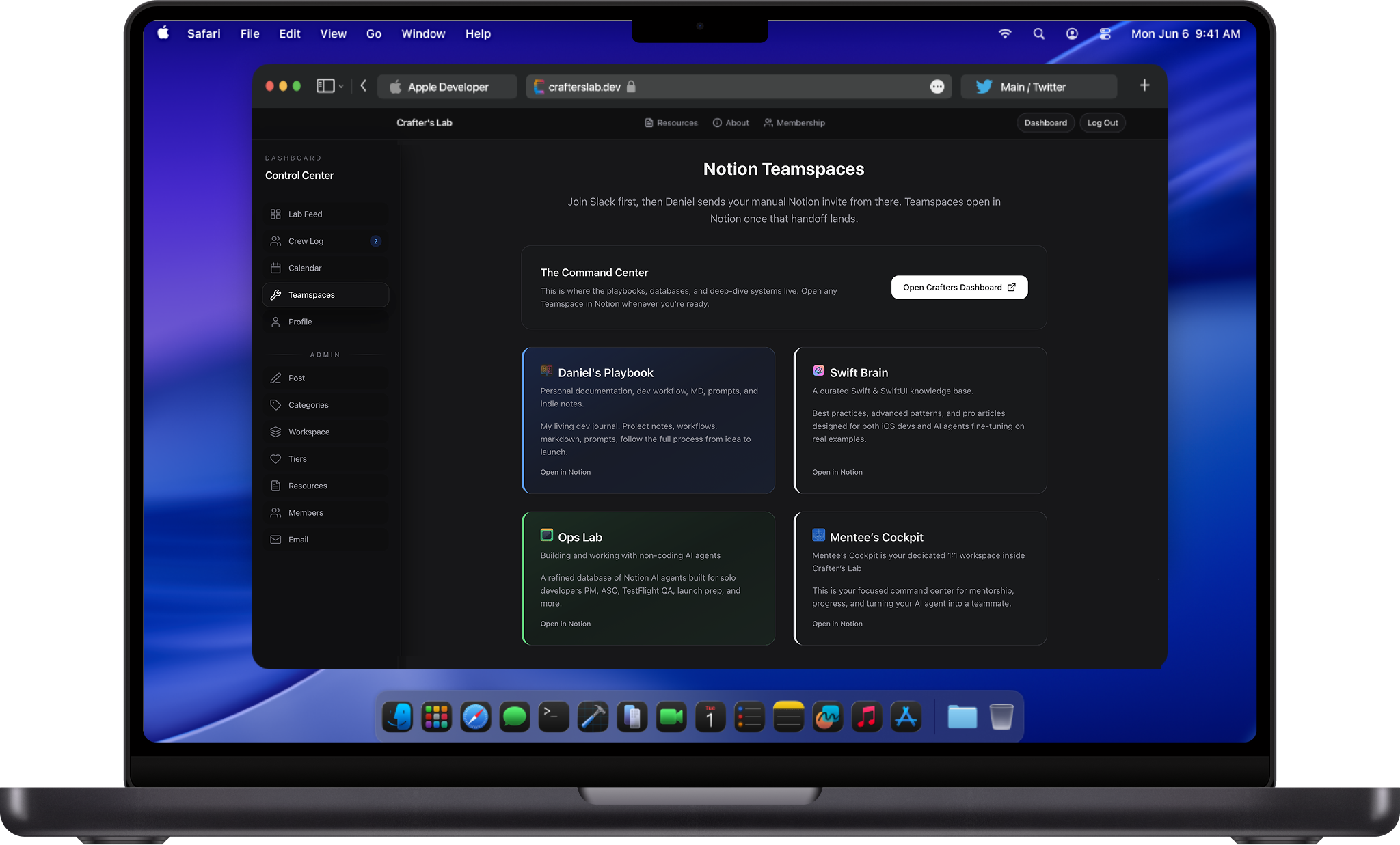 Teamspaces dashboard preview